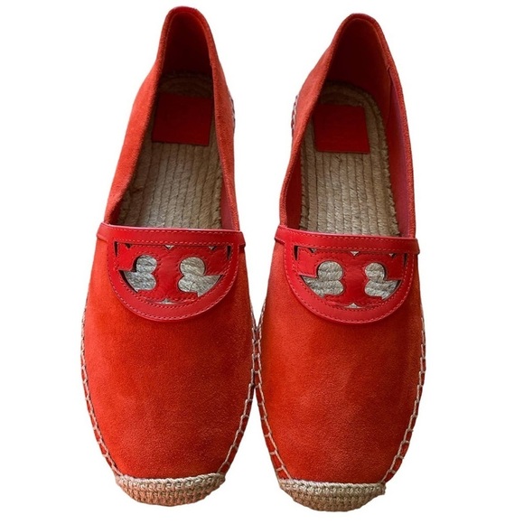 Tory Burch Women Sidney Leather Slip On Espadrilles 5M - Picture 3 of 12